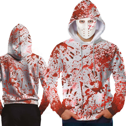 Rood Witte Trui Met Masker van Fiestas Guirca koop je bij Partywinkel