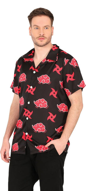 Rood Zwarte Blouse Heren Wolken - Partywinkel - 8434077271827