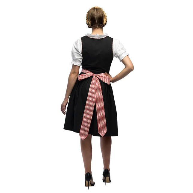 Rood Zwarte Dirndl Jurk Oktoberfest Dames van Boland koop je bij Partywinkel
