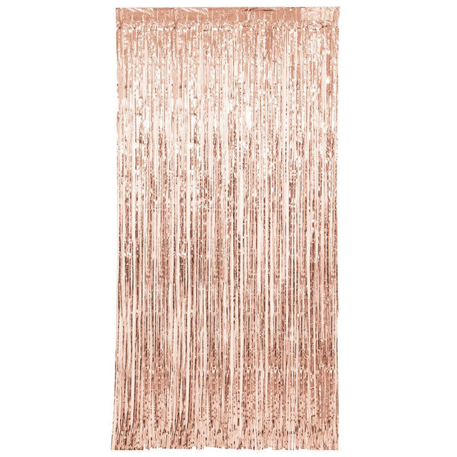 Rose Goud Deurgordijn Metallic 2m van Unique koop je bij Partywinkel