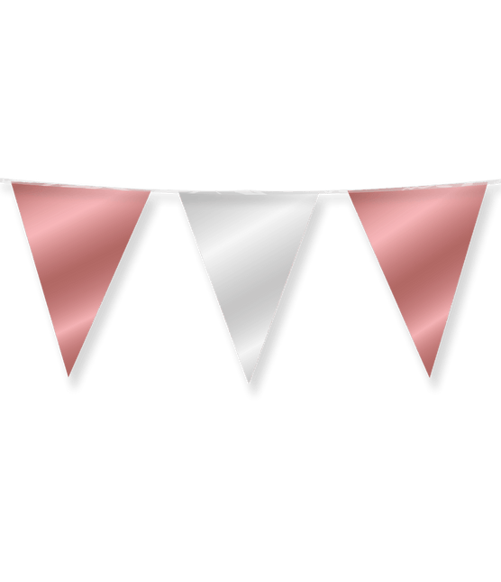 Rose Goud Zilveren Slinger Metallic 10m van Paper Dreams koop je bij Partywinkel