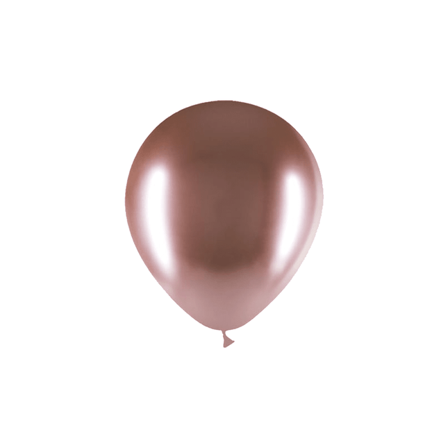 Rose Gouden Ballonnen Chroom 13cm 100st van Balloonia koop je bij Partywinkel