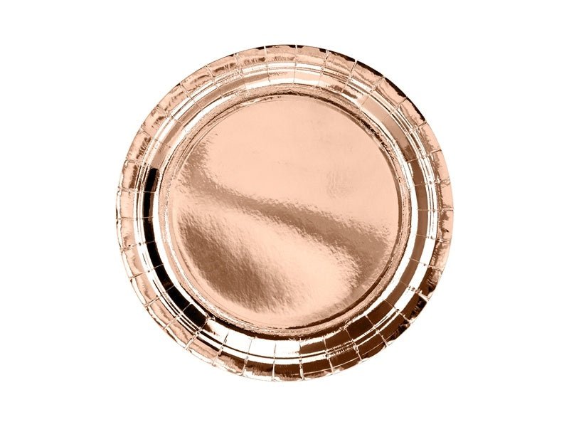 Rose Gouden Borden 23cm 6st van Partydeco koop je bij Partywinkel