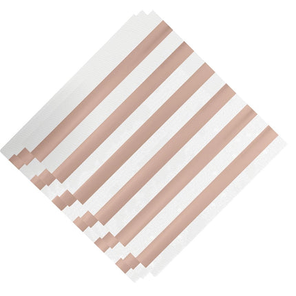 Rose Gouden Servetten 33cm 12st van Fiestas Guirca koop je bij Partywinkel