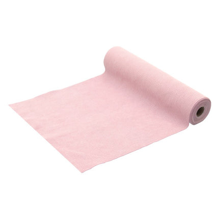 Chemin de table rose en velours 3m