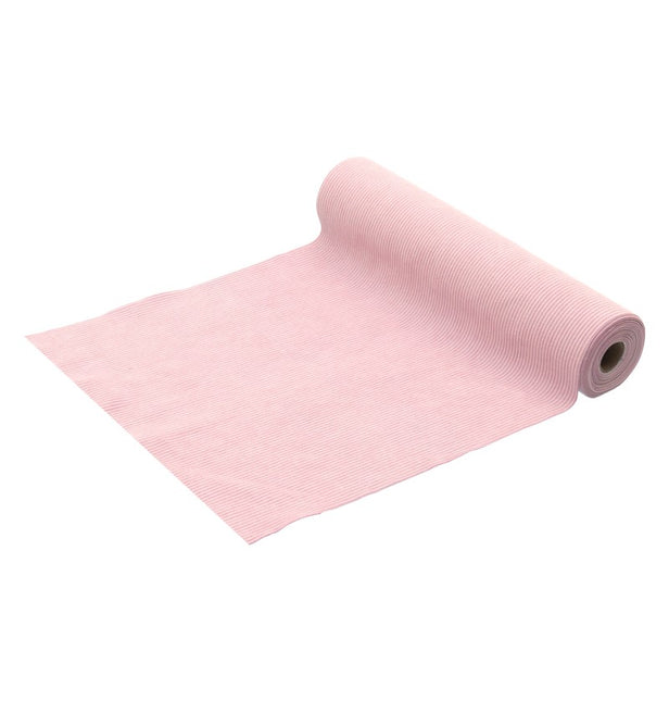 Chemin de table rose en velours 3m