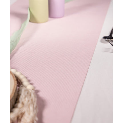 Chemin de table rose en velours 3m