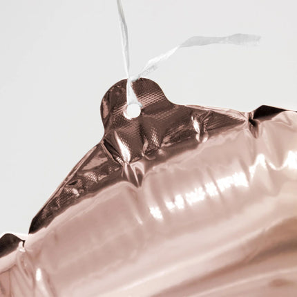 Ballon « 0 ans » rose doré, vierge, 85 cm