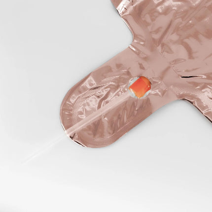 Ballon « 0 ans » rose doré, vierge, 85 cm