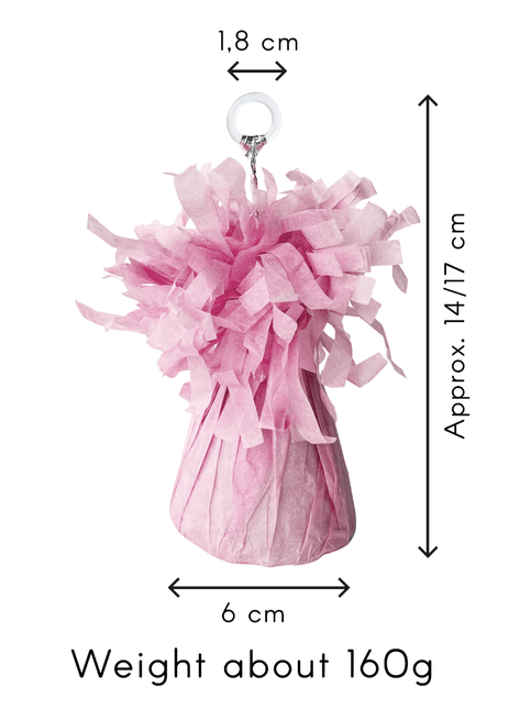 Roze Ballon Gewicht Pastel 160gr - Partywinkel - 8716764255991