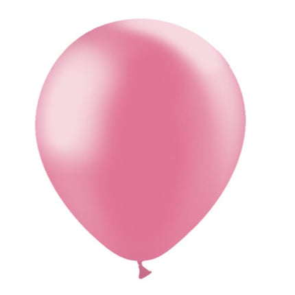 Roze Ballonnen Metallic 28cm 50st van Balloonia koop je bij Partywinkel