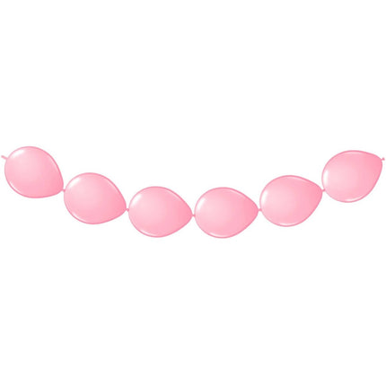 Roze Ballonnenslinger 3m 8st - Partywinkel - 8714572084611