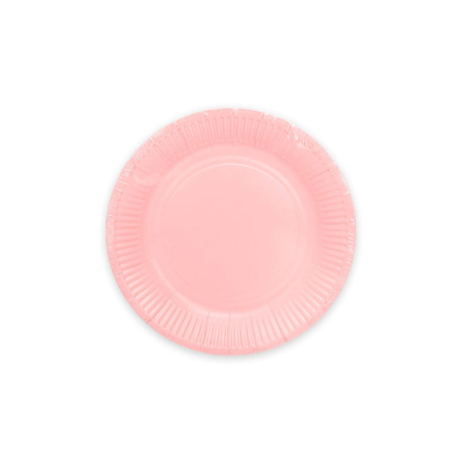 Roze Borden Papier 18cm 8st van WeFiesta koop je bij Partywinkel