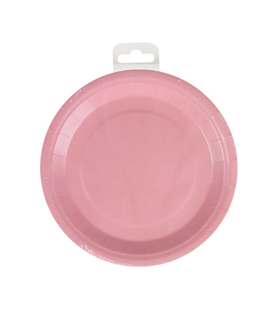 Roze Borden Pastel 23cm 8st van Paper Dreams koop je bij Partywinkel