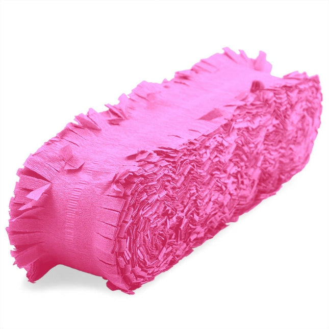 Roze Crepe Papier Slinger - 24 meter van Folat koop je bij Partywinkel