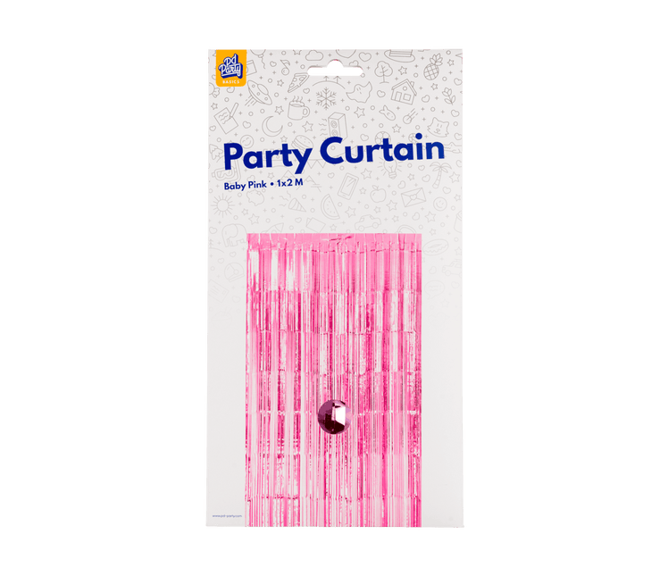 Roze Deurgordijn 2m - Partywinkel - 8716764236617