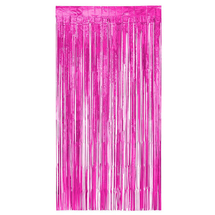 Roze Deurgordijn Metallic 2m van Boland koop je bij Partywinkel