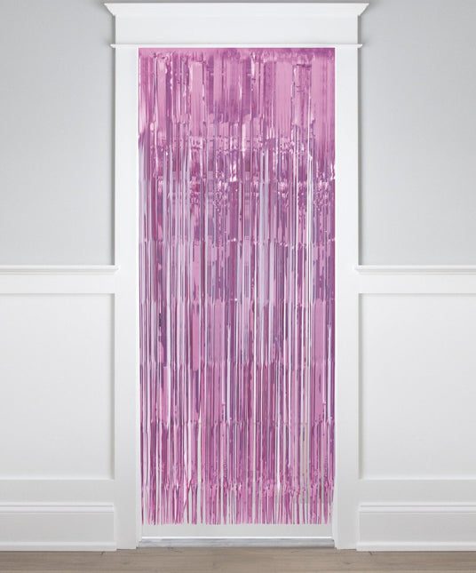 Roze Deurgordijn Pastel 2m van Unique koop je bij Partywinkel