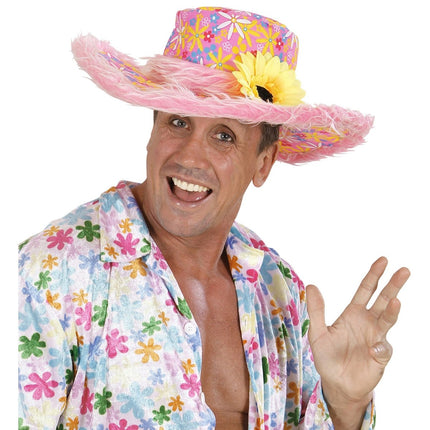 Roze Hoed Roze Zonnebloem van Widmann koop je bij Partywinkel