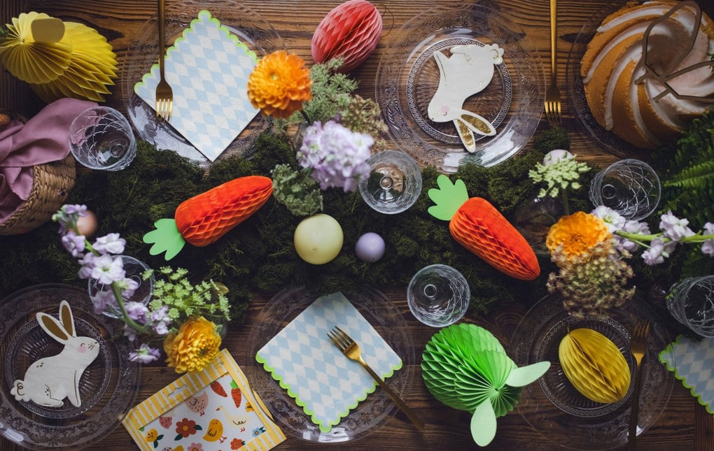 Roze Honeycomb Paasei 12cm van Partydeco koop je bij Partywinkel