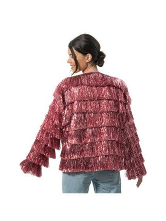 Roze Lametta Jasje Met Franjes Dames van CHAKS koop je bij Partywinkel