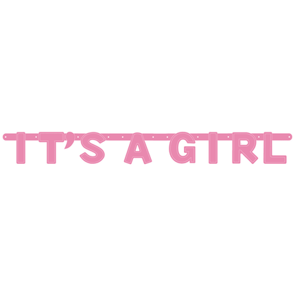 Roze Letterslinger It'S A Girl van WeFiesta koop je bij Partywinkel