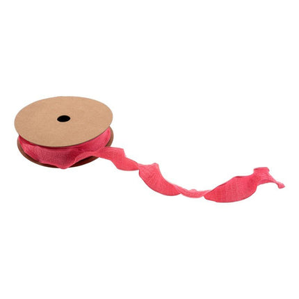 Roze Lint Rimpel 2,5Cm 10m van CHAKS koop je bij Partywinkel