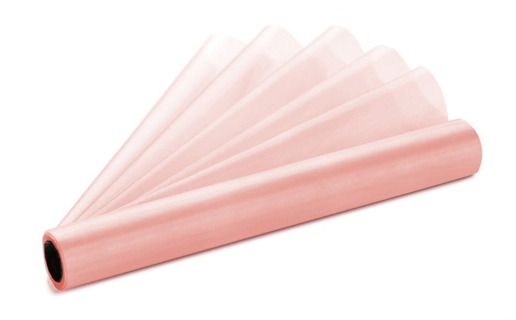 Roze Pastel Organza Stof 16cm 9m van Partydeco koop je bij Partywinkel