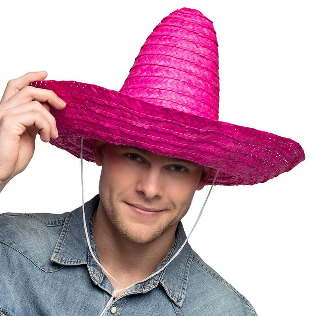 Roze Sombrero 49cm van Boland koop je bij Partywinkel