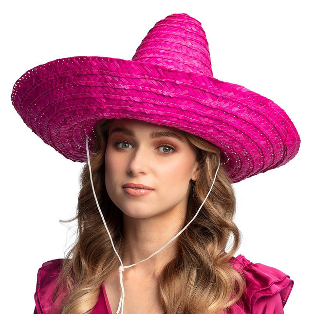 Roze Sombrero 49cm van Boland koop je bij Partywinkel