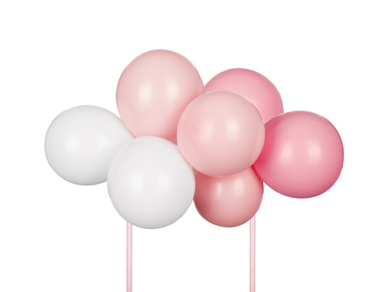 Roze Taarttopper Ballonnen 29cm van Partydeco koop je bij Partywinkel