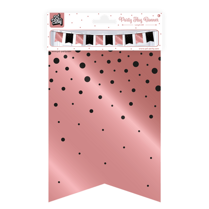 Roze Zwarte Slinger 6m van Paper Dreams koop je bij Partywinkel