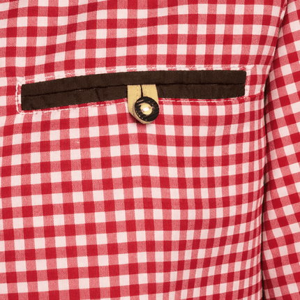 Ruit Blouse Rood Wit Alpenkraft van Tannhauser koop je bij Partywinkel