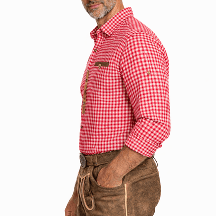Ruit Blouse Rood Wit Alpenkraft van Tannhauser koop je bij Partywinkel