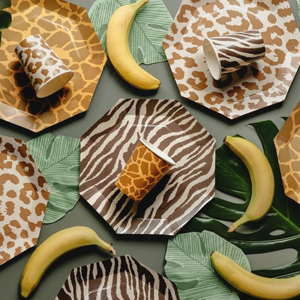 Safari Borden 23cm 6st van Partydeco koop je bij Partywinkel