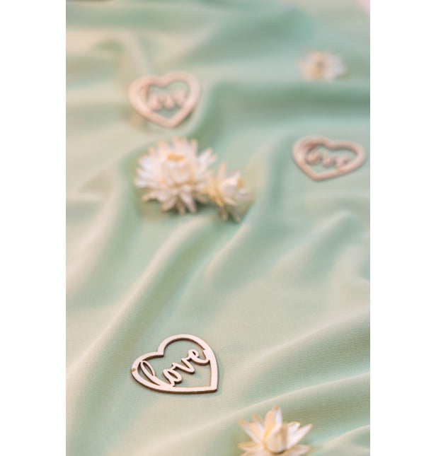 Chemin de table vert Sage 5m
