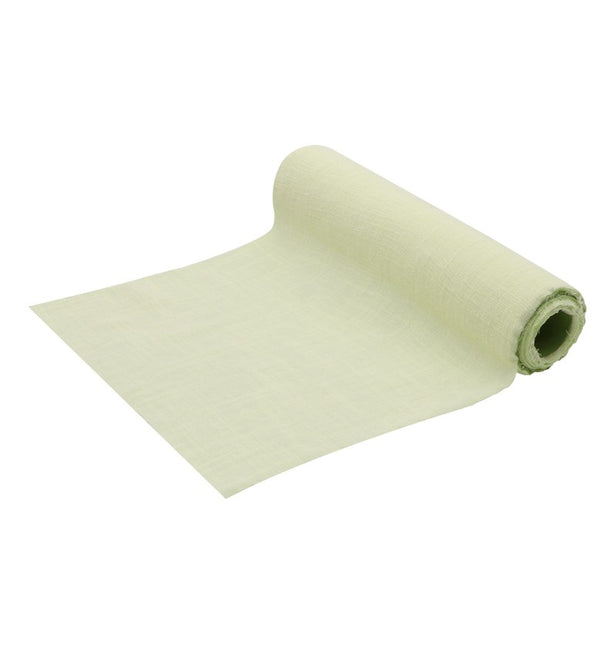Chemin de table vert clair Coton 5m