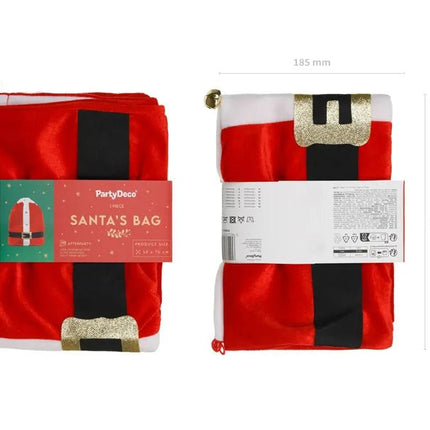 Santa Claus Gift Bag, mix, 50x70cm van Partydeco koop je bij Partywinkel