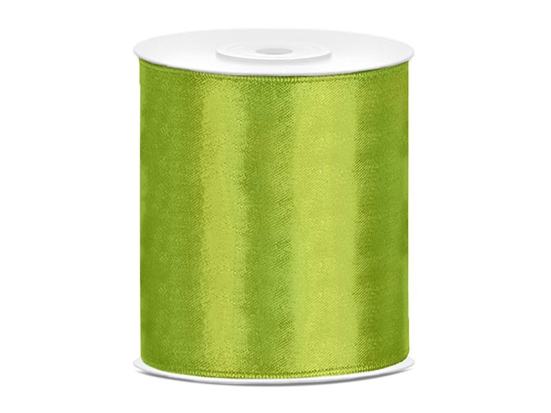 Satijn Lint Lime Groen 100mm 25m van Partydeco koop je bij Partywinkel