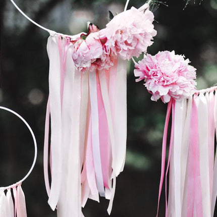 Satijn Lint Roze 6mm 25m van Partydeco koop je bij Partywinkel