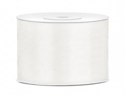 Satijn Lint Wit Pastel 50mm 25m van Partydeco koop je bij Partywinkel