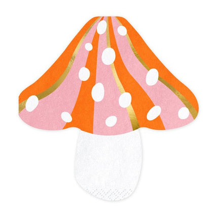 Servetten Champignon 13,5cm 20st van Partydeco koop je bij Partywinkel