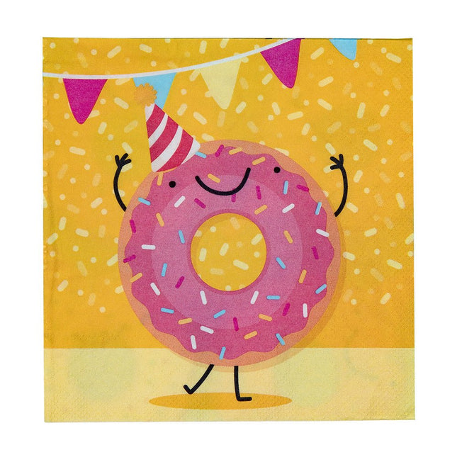 Servetten Donut Papier 33cm van Boland koop je bij Partywinkel
