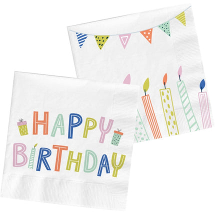 Servetten Happy Birthday 33cm 20st van Folat koop je bij Partywinkel