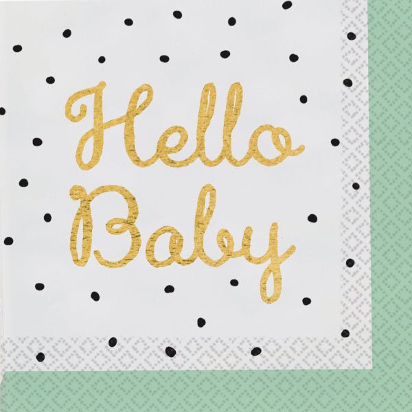 Servetten Hello Baby 33cm 16st van Riethmueller koop je bij Partywinkel