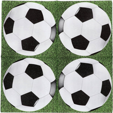 Servetten - voetbal - 33 x 33 cm - 20 stuks van Folat koop je bij Partywinkel