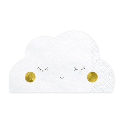 Servetten Wolk 16cm 20st van Partydeco koop je bij Partywinkel