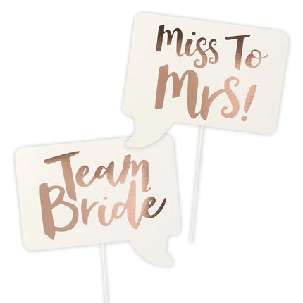 Set 10 photo props Bride to be van Boland koop je bij Partywinkel