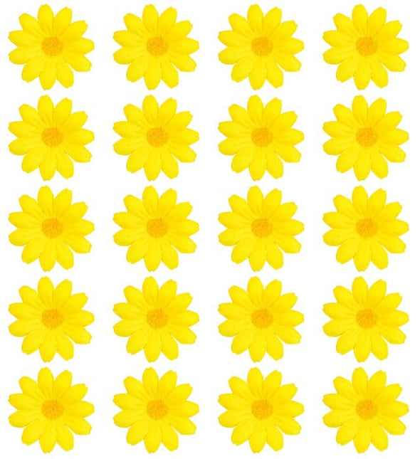 Set Van 20 Decoratieve Gele Bloemen van Widmann koop je bij Partywinkel