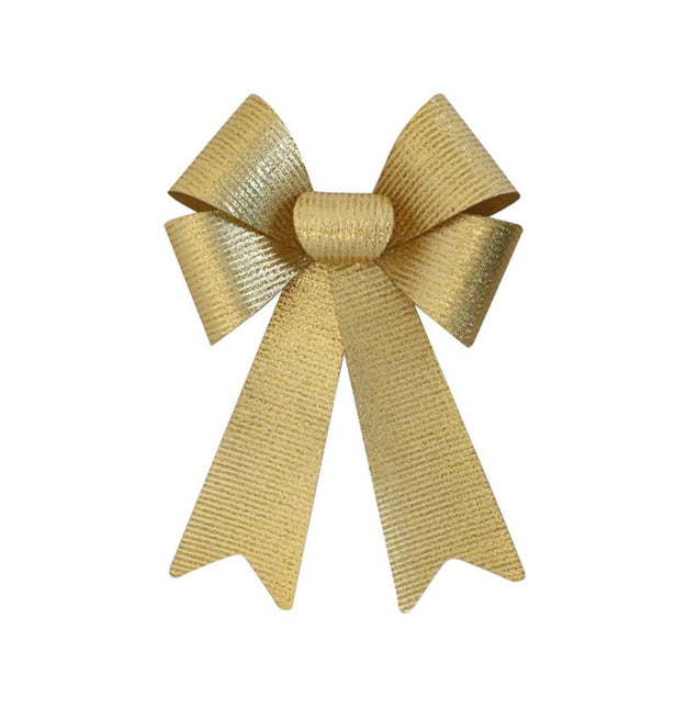 Noeud doré à rayures pailletées 38cm